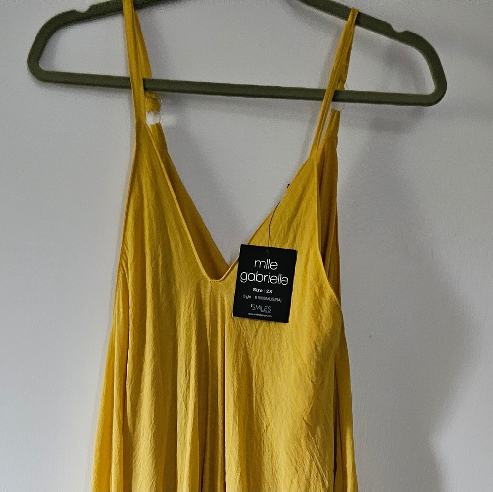 NWT Yellow maxi Mlle Gabrielle 2x dress